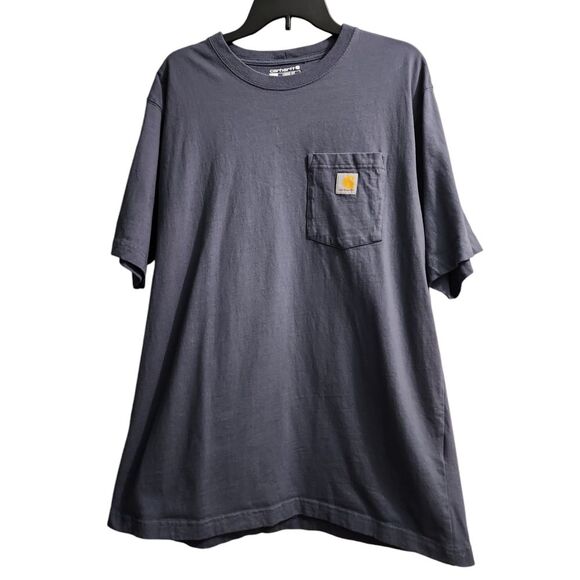 Carhartt Men's Loose Fit Pocket T-Shirt Workwear Casual Gray Cotton Tee‎ - Picture 1 of 7